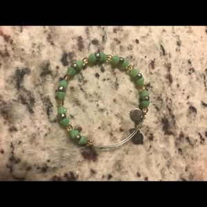 Alex and Ani bracelet green beads